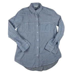 Beach Lunch Lounge Womens Striped Chambray Nautical Jersey Back XS Coastal